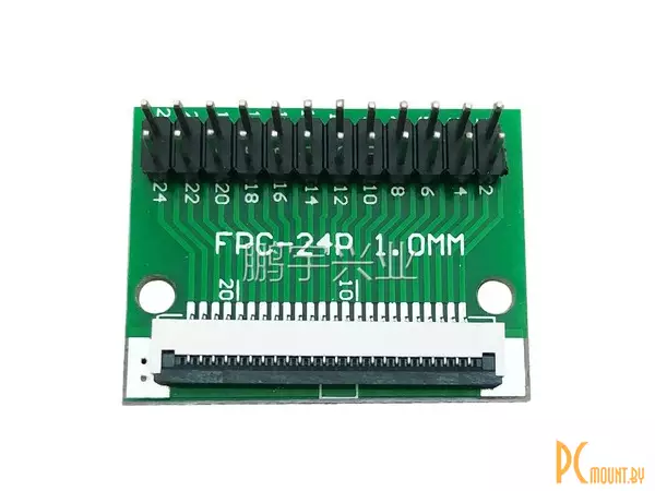 FFC/FPC-24P-1.0 Макетная плата переходник FFC 24pin шаг 1.0мм на DIP 2.54 прямые пины